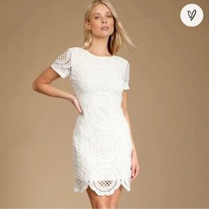 NWT Lulu’s romantic feminine lace backless Mini Dress size Medium